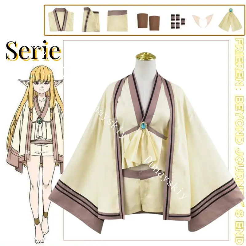 

Frieren: Beyond Journey's End Anime Serie Cosplay Costume Clothes Uniform Cosplay Elf Great Sorcerer Halloween Party Woman