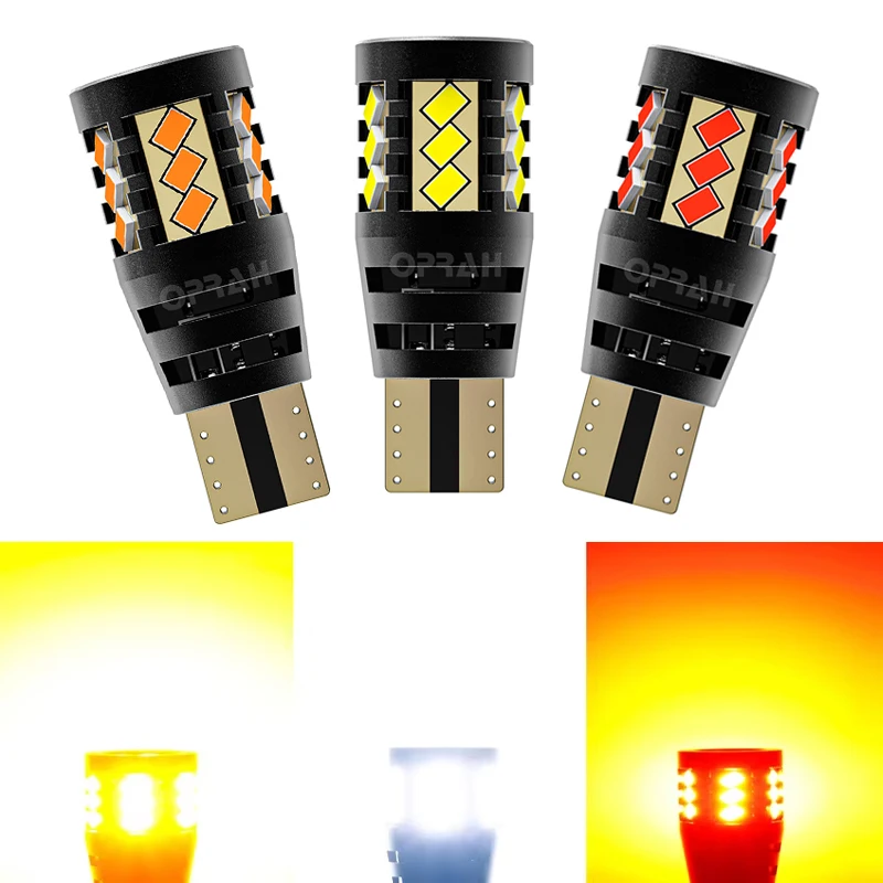 2PCS T15 LED Bulb W16W WY16W Car Light Canbus No Error 3020 18SMD Auto Backup Reverse Light Tail Brake Signal Lamp 12V 24V 6000K