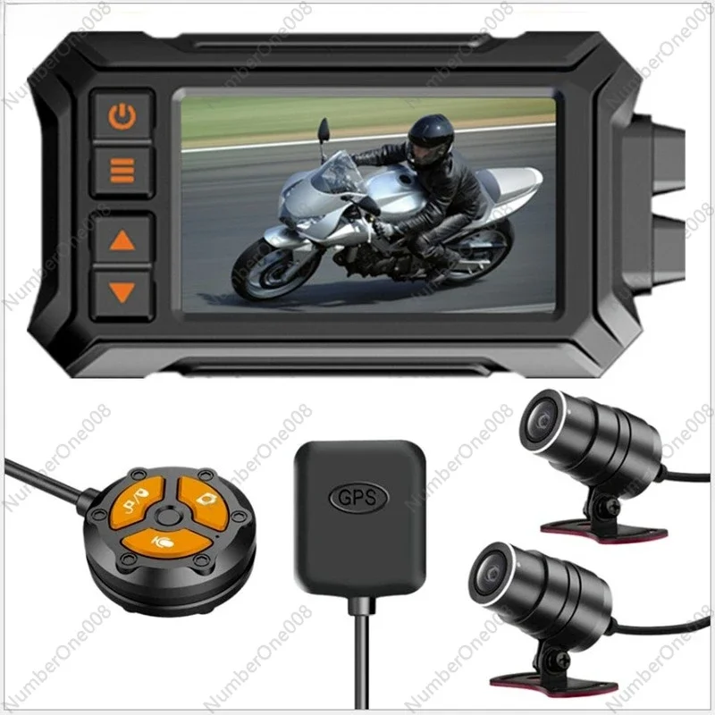 Car Accessorie Motorcycle Dash Cam HD Dual Lens Dual Recording Starlight Night Vision WiFi Mobile Phone Internet Full Diving GPS