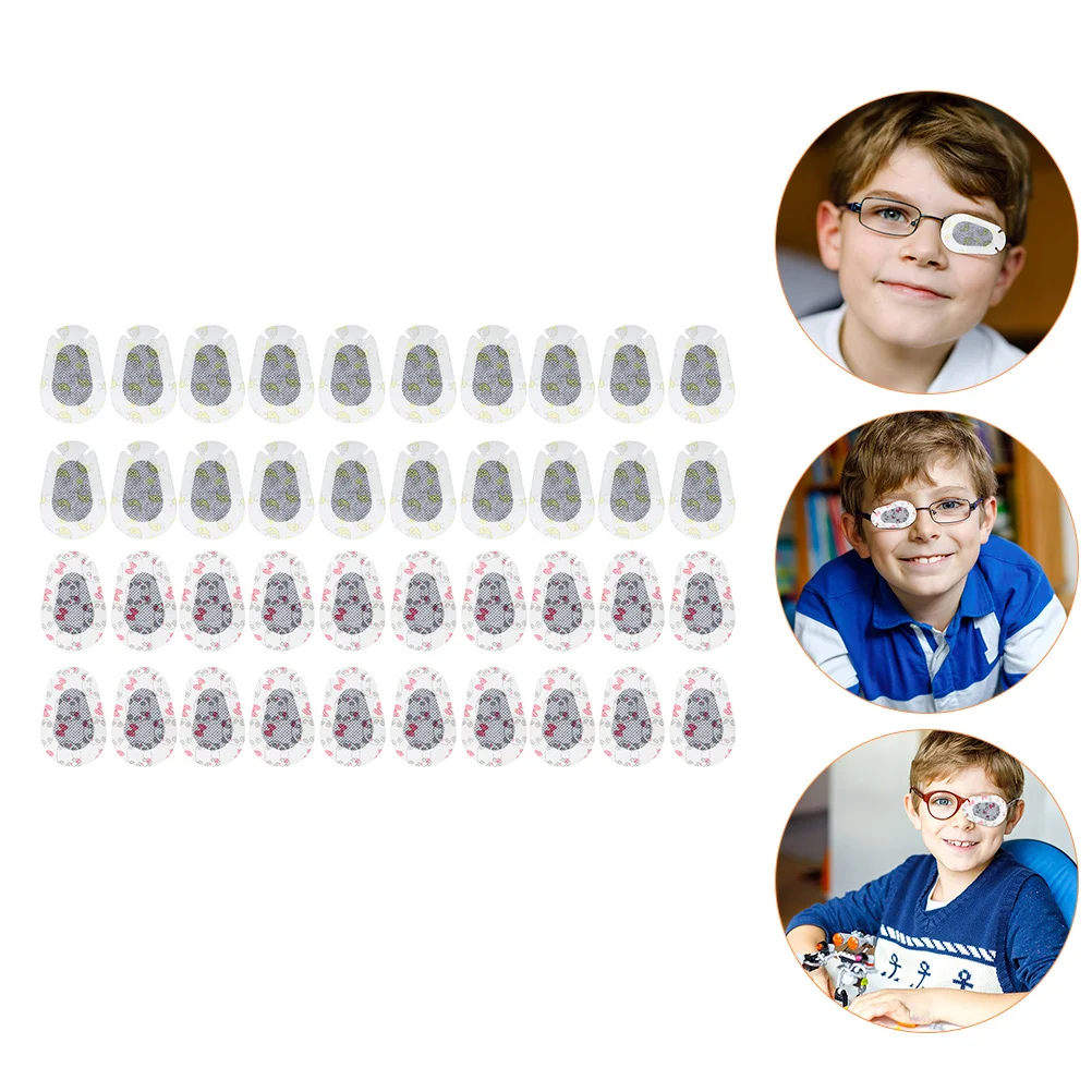 

40 Sheets Children Cartoon Eye Patch Single Amblyopia Correction Patches Adhesive Lightweight Eye Covers for Kids