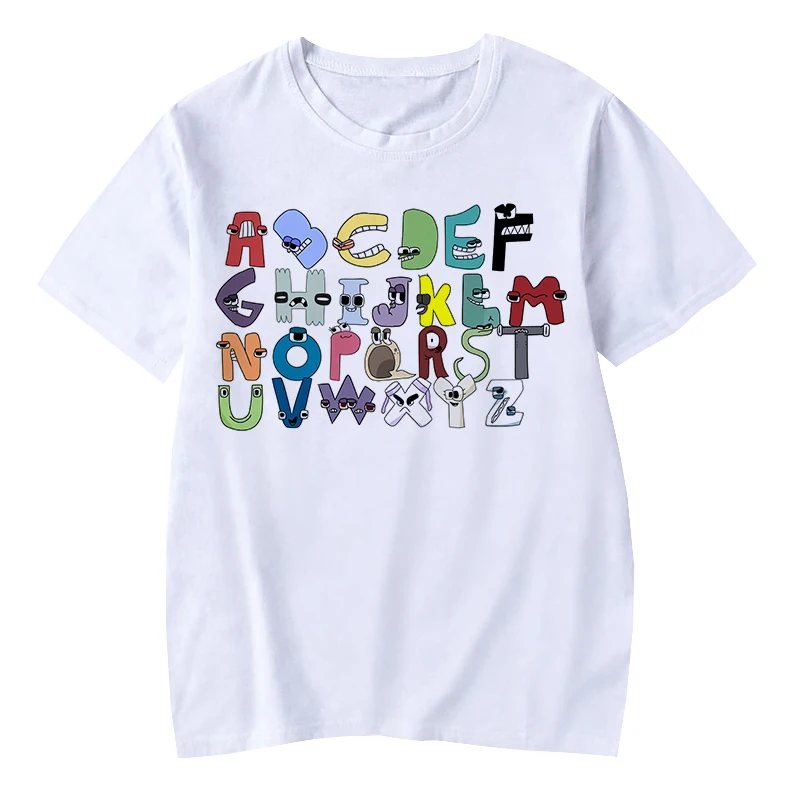 Grappige T-shirts Cartoon Game Alfabet Lore 3D Print Streetwear Jongens Meisjes Casual Mode Oversized T-shirt Kinderen Jongen Meisje Tees Tops