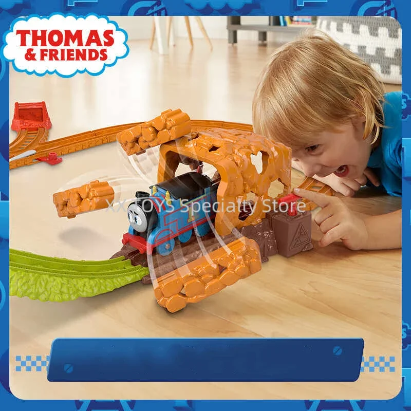 Thomas & Friends Trilho de trem elétrico Série Master Sodor Island Adventure Cargo Set Único Crianças Férias Brinquedo pré-escolar Presente