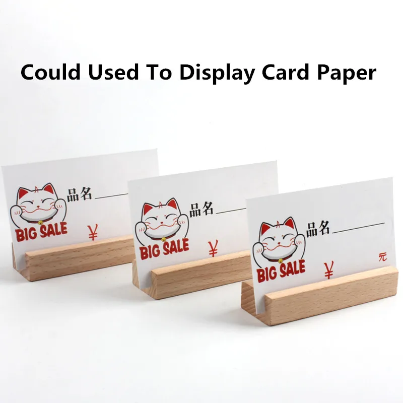 Wooden Table Number Sign Holder Stand Memo Menu Photo Picture Note Clip Holder Wedding Place Card Holder