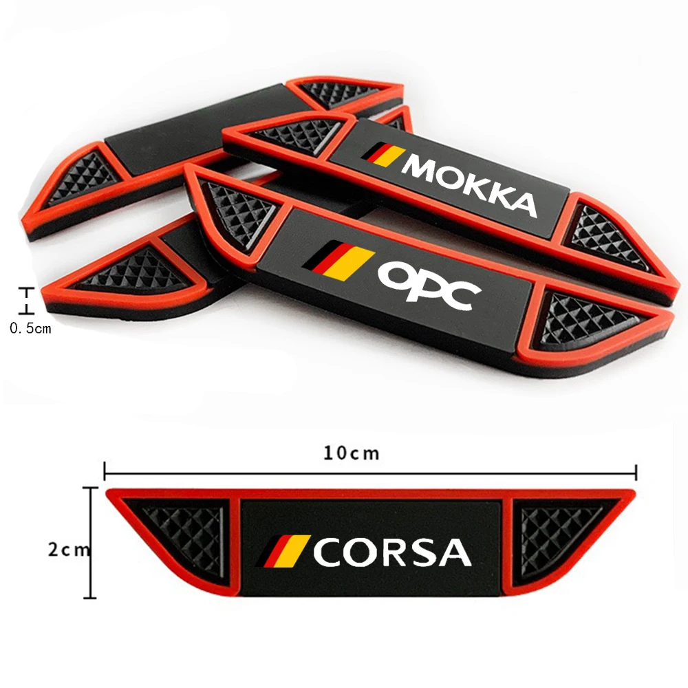 4Pcs Rubber Anti-Collision Strip Car Door Anti-Scratch Protector Stickers for Opel Astra Corsa Mokka opc