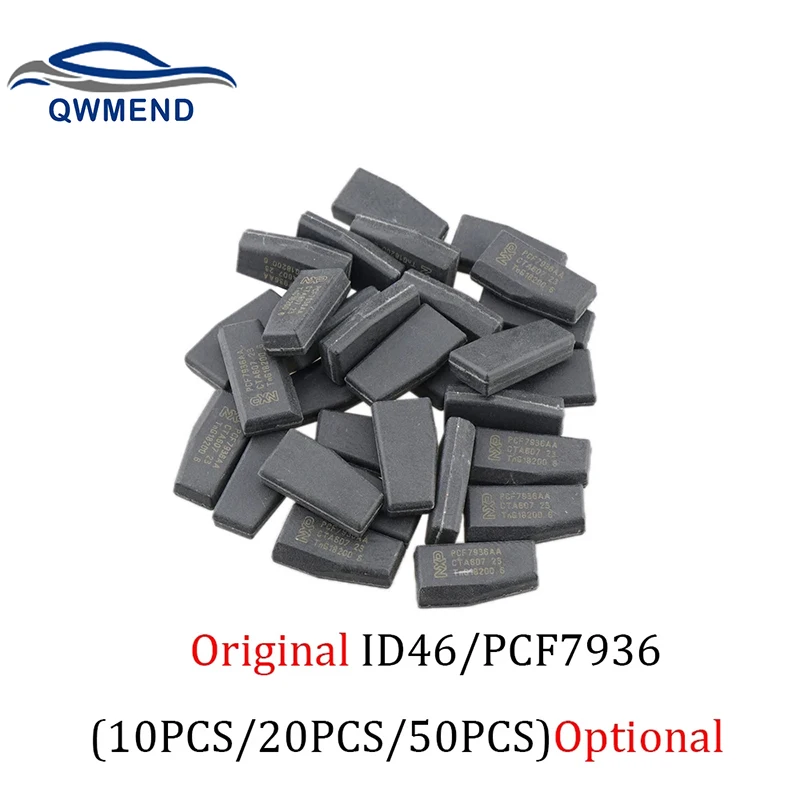 QWMEND 10X 20X 30X 50X Transponder Blank PCF7936AS PCF7936 ID46 Original Chip For Honda nissan peugeot citroen Hyundai KIA