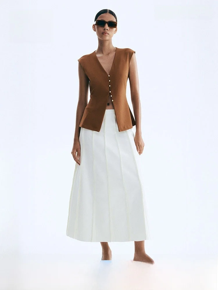 

Женский двусторонний жилет H&M 1299851, летняя коллекция, 95% полиэстер, 5% спандекс, эластичное волокно, модный жилет