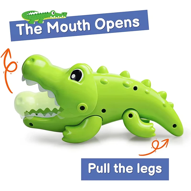 Baby Bath Toys Floating Crocodile Fishes Swimming Pool Games Water Play Set Gift Bathtub Shower Beach Bath Toys For Kids