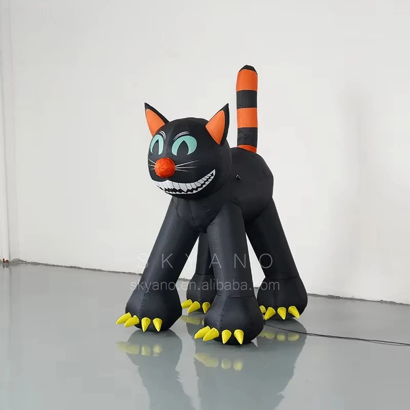 Inflatable Black Cat for Halloween Decorations Inflatable Cartoon Animals