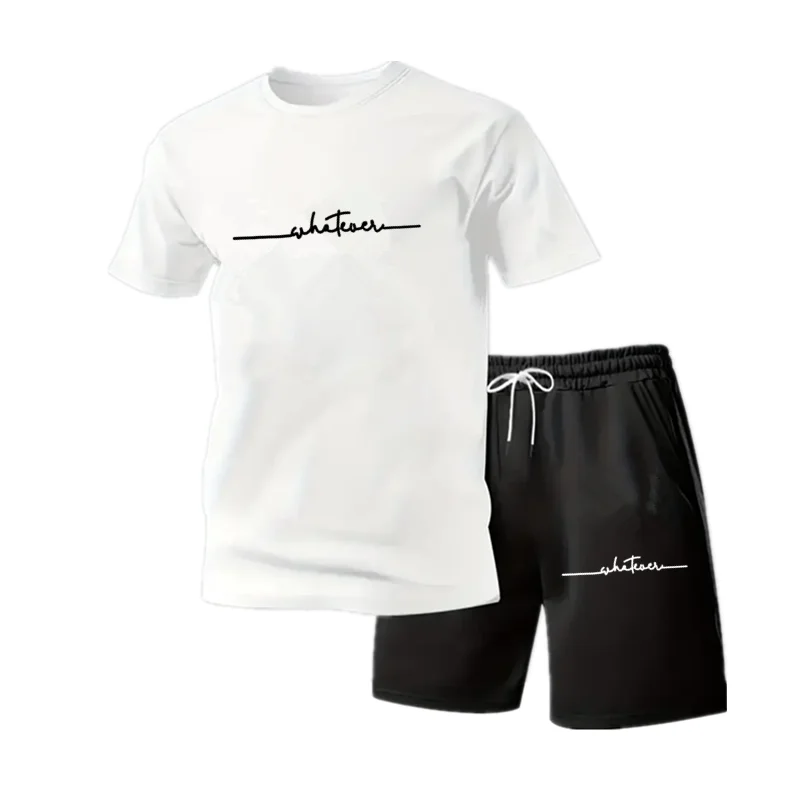 

T-shirt + Shorts Urban Casual Tracksuit for Men 2026 Summer Short Sleeve Tees and Shorts Male Home Outdoor Comfort Cool Outfits