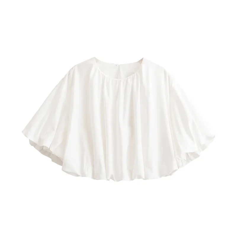 

Summer Women's Round Neck Casual Shirts Tops 2026 New Fashionable Loose Trendy Blouses Top Women's Clothing