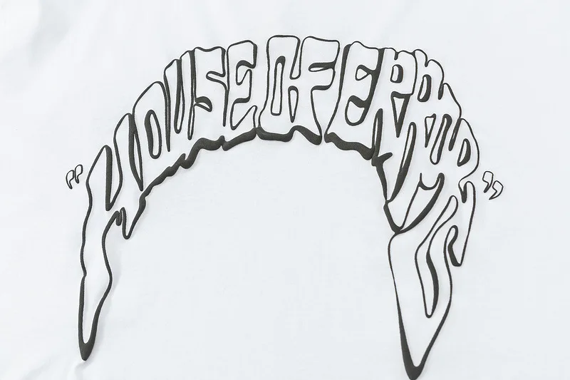 Euro-american Style House of Errors T-shirt Casual Hip Hop Men Women Heavy Fabric Cotton Short-sleeved Tee