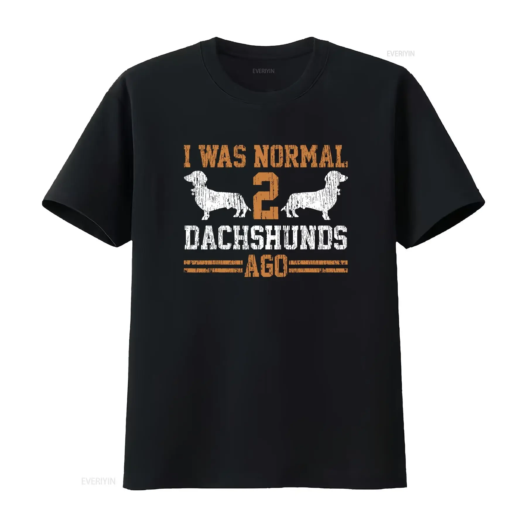 Dachshund Wiener I Was Normal 2 Two Dog Vintage T Shirt SweaT 14155 vintage Washed Slightly graphic streetwear Casual homme