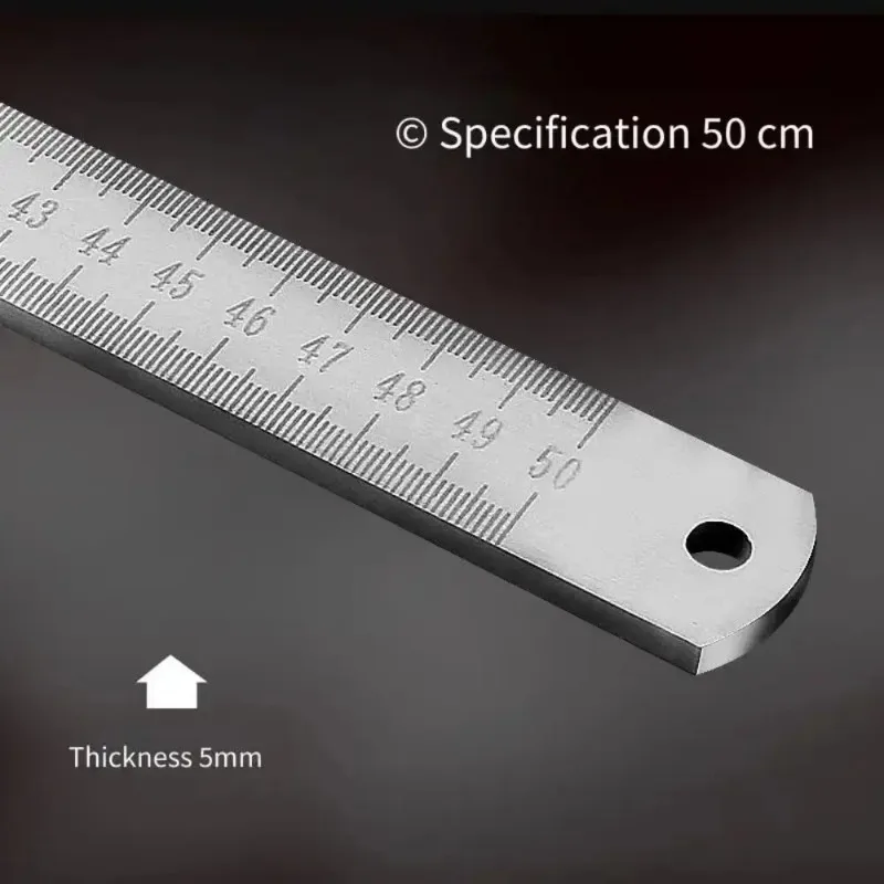 thickness-5mm-length-50cm-stainless-steel-ruler-high-temperature-quenching-steel-ruler-silver-no-bending-ruler