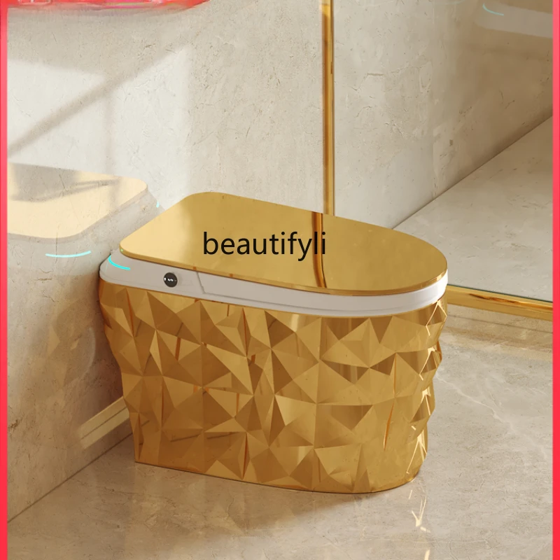 European-Style Golden Smart Toilet Voice Foam Shield Integrated Automatic Waterless Pressure Limit