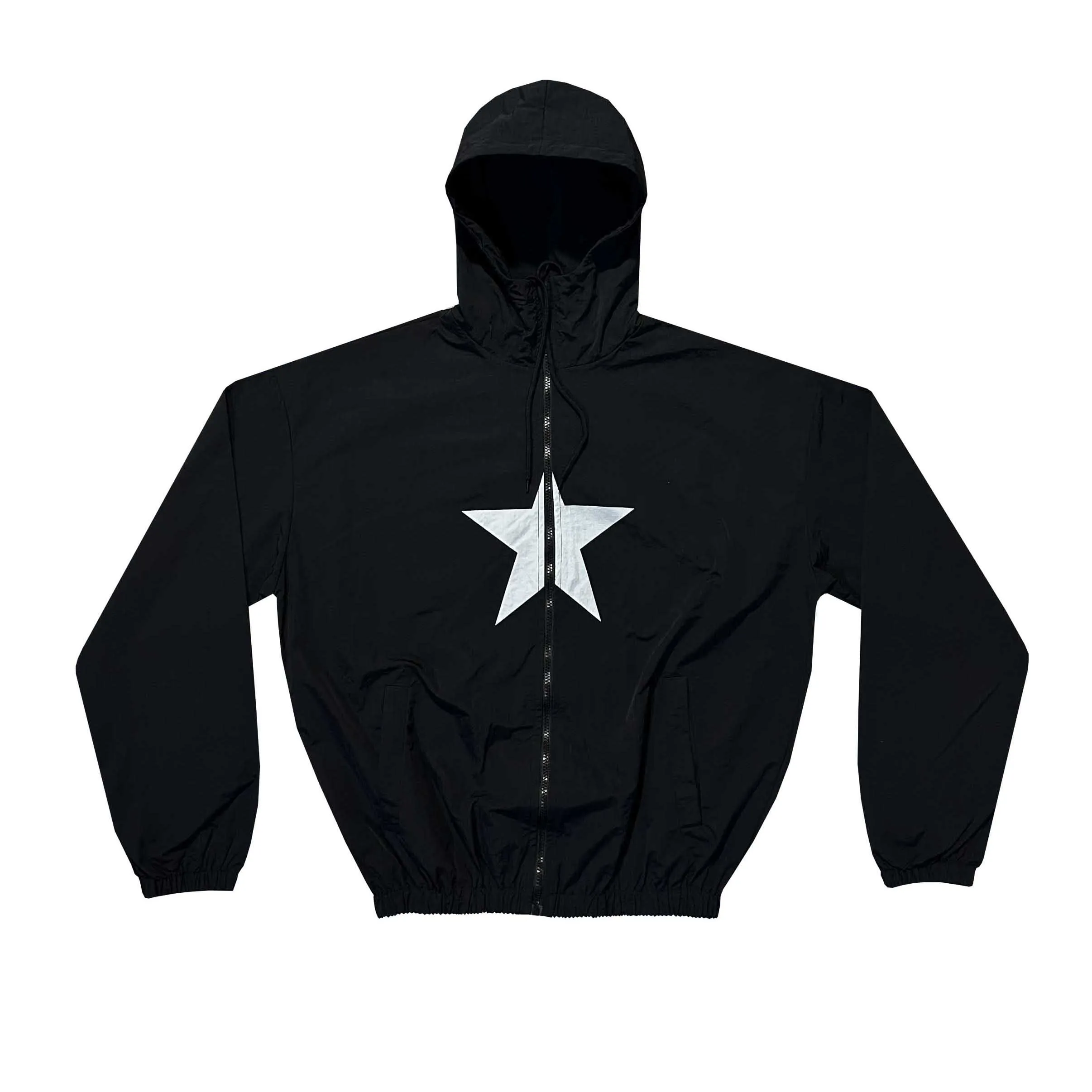 Unisex Star Graphic Print Kanye West Zip‑Up Windbreaker Jacket Casual Shorts Oversized Street Sports Clothes 2026 New Style