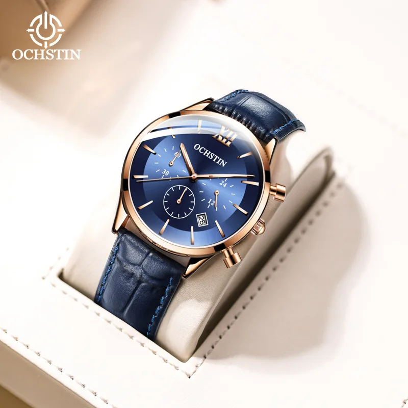 OCHSTIN New Men's Watch Fashion Casual Watch Multifunctional Waterproof Quartz Watch Student