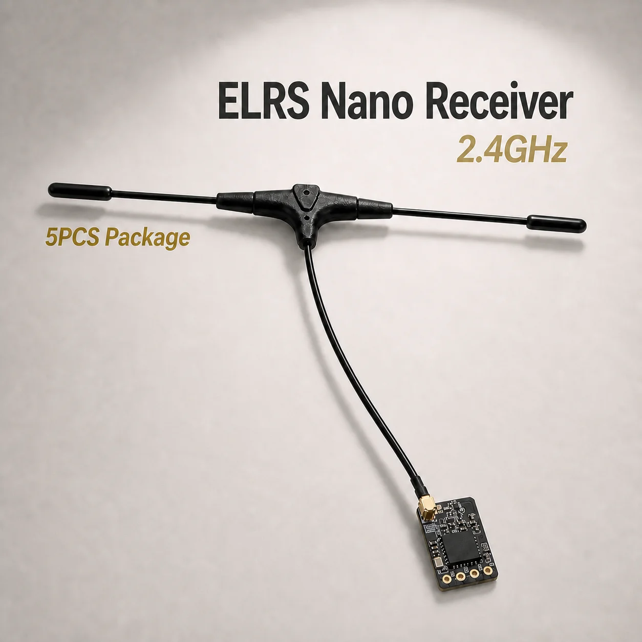 5PCS ELRS 915MHz / 2.4GHz NANO ExpressLRS Receiver With T type Antenna Support Wifi Upgrade for RC FPV Traversing Drones Parts