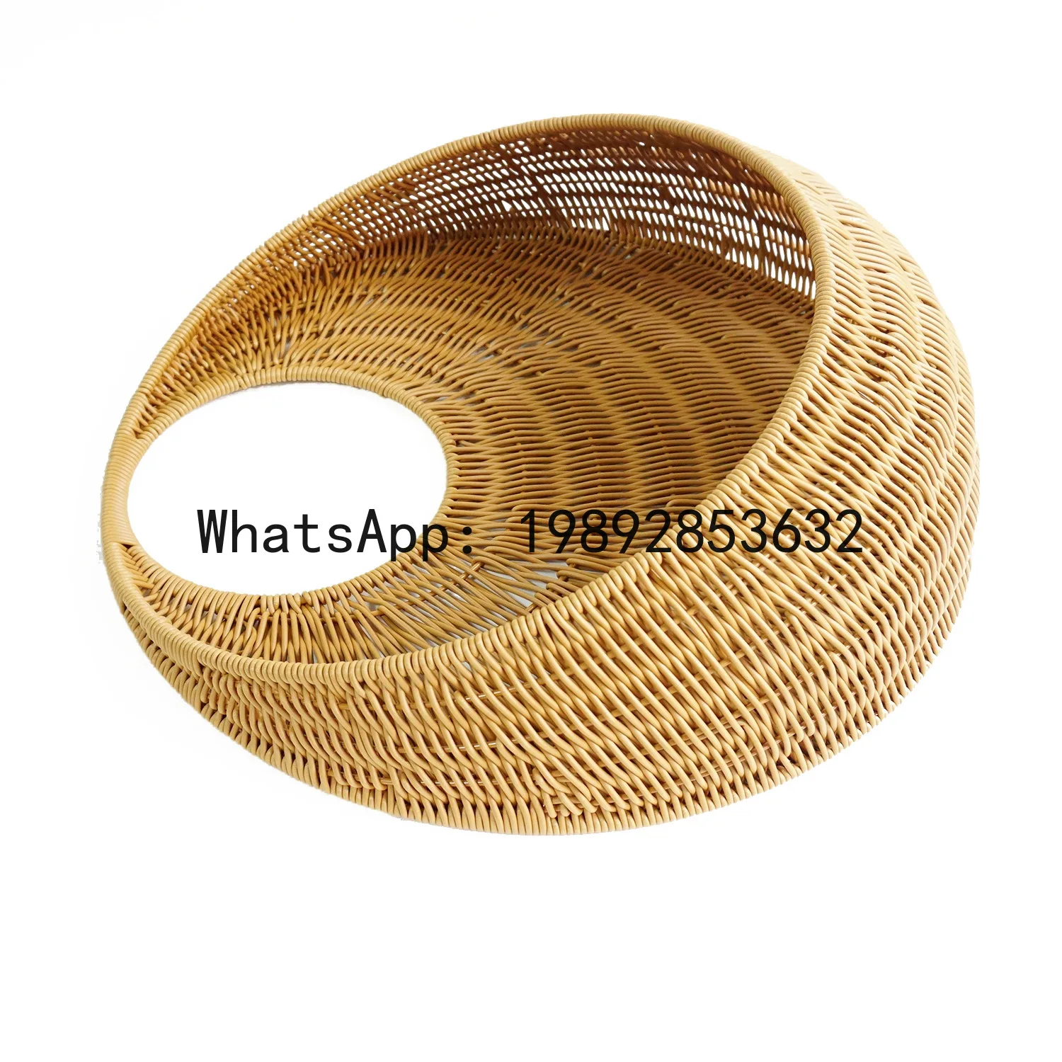 

PYJ rattan basket woven wall hanging pot wall hanging basket balcony flower growing --2 pcs
