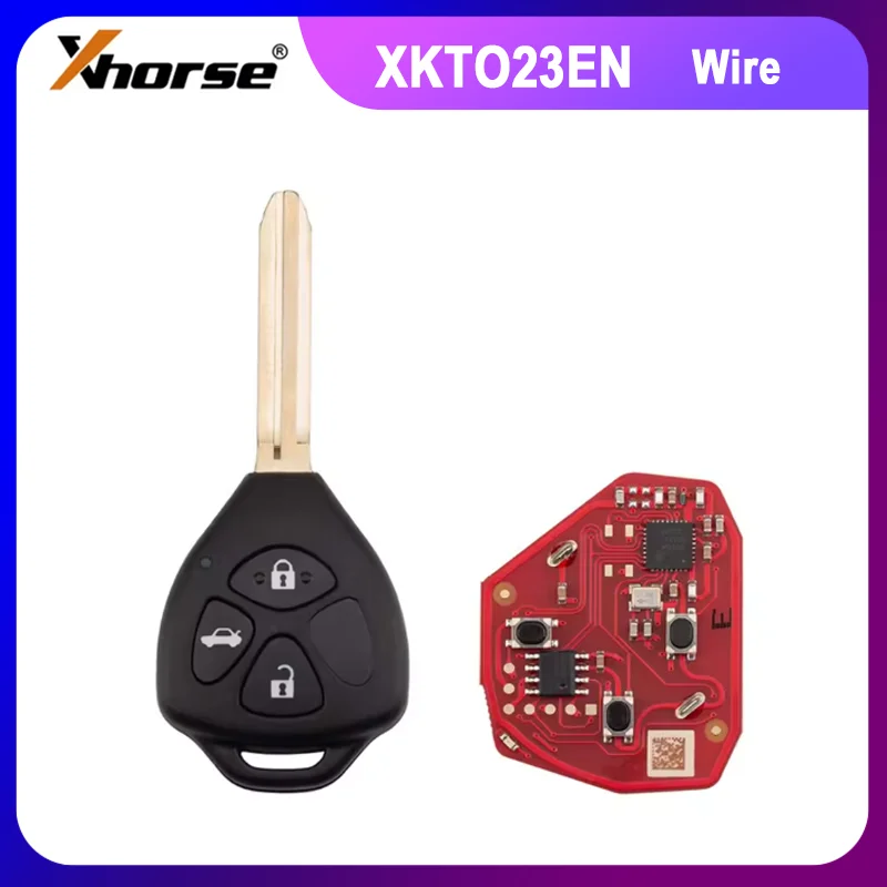 

1/2/5PCS XHORSE XKTO23EN for Toyota Models Left 3 Buttons Triangle Second Generation Wired Remote Key Replace XKTO03EN Car Keys
