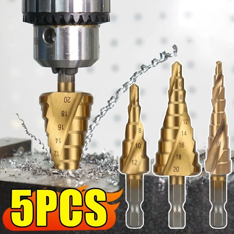 1-5-pecas-broca-escalonada-dourada-hss-titanio-cortador-de-furos-para-madeira-e-metal-ferramenta-de-perfuracao-conica-ferragens