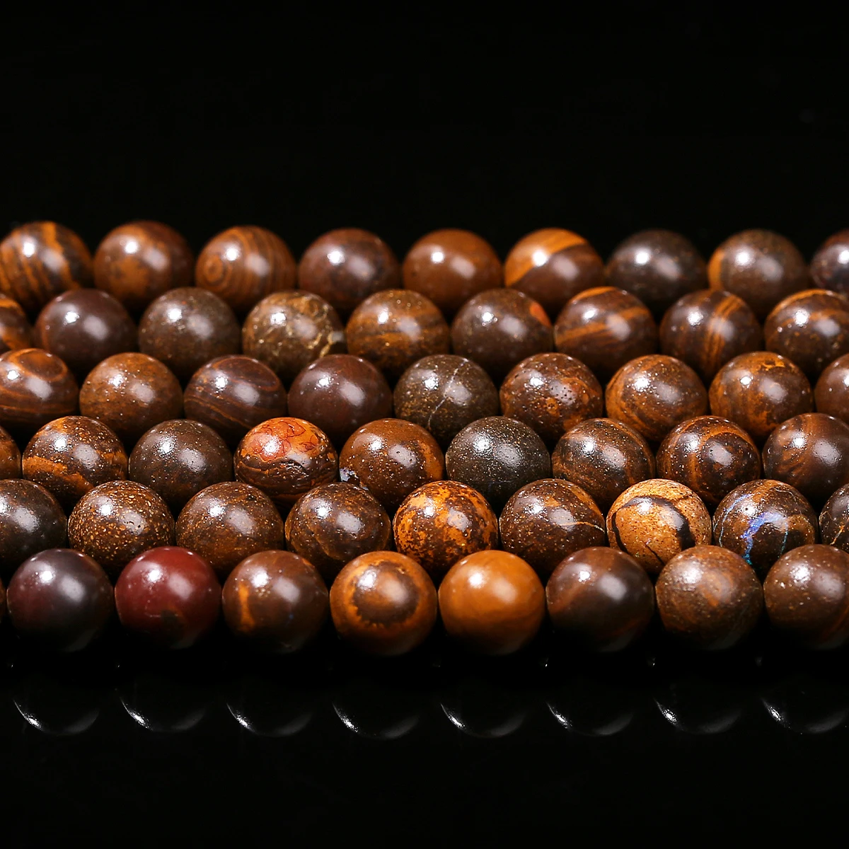 Natural Stone  Iron Opal Bead Round Loose Spacer Seed Gemstone Bead 6 8 10mm for Jewelry Making Diy Necklace Bracelet Accessory