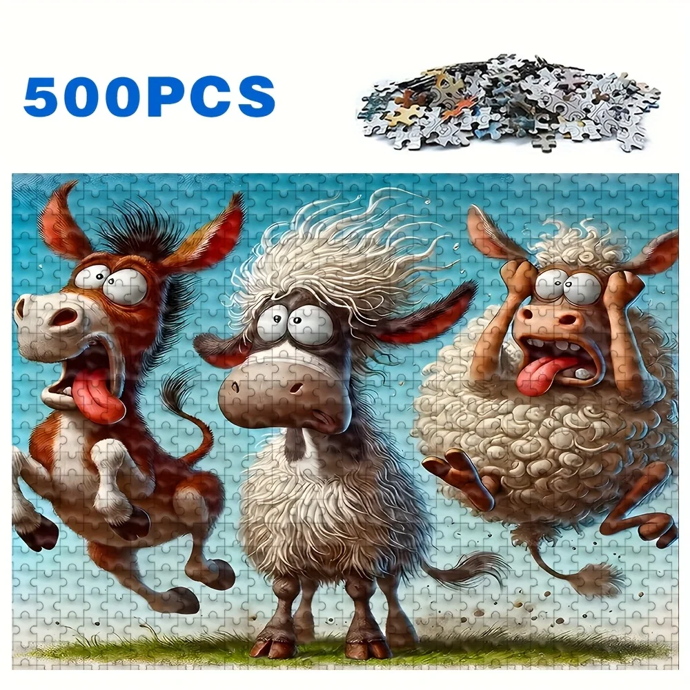 Puzzle pour adultes, 500/1000 pièces, casse-tête évalent à grande échelle avec motifs complexes, boîte Portable pour famille Gam