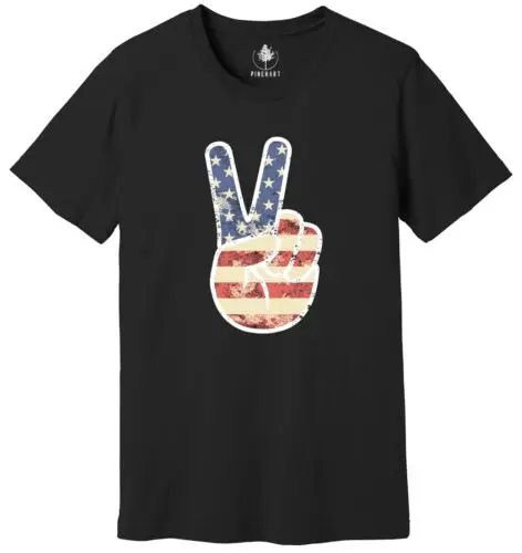 

Футболка с американским спокойствием, футболка с американским патриотическим рисунком, футболка с надписью мира, 4 из