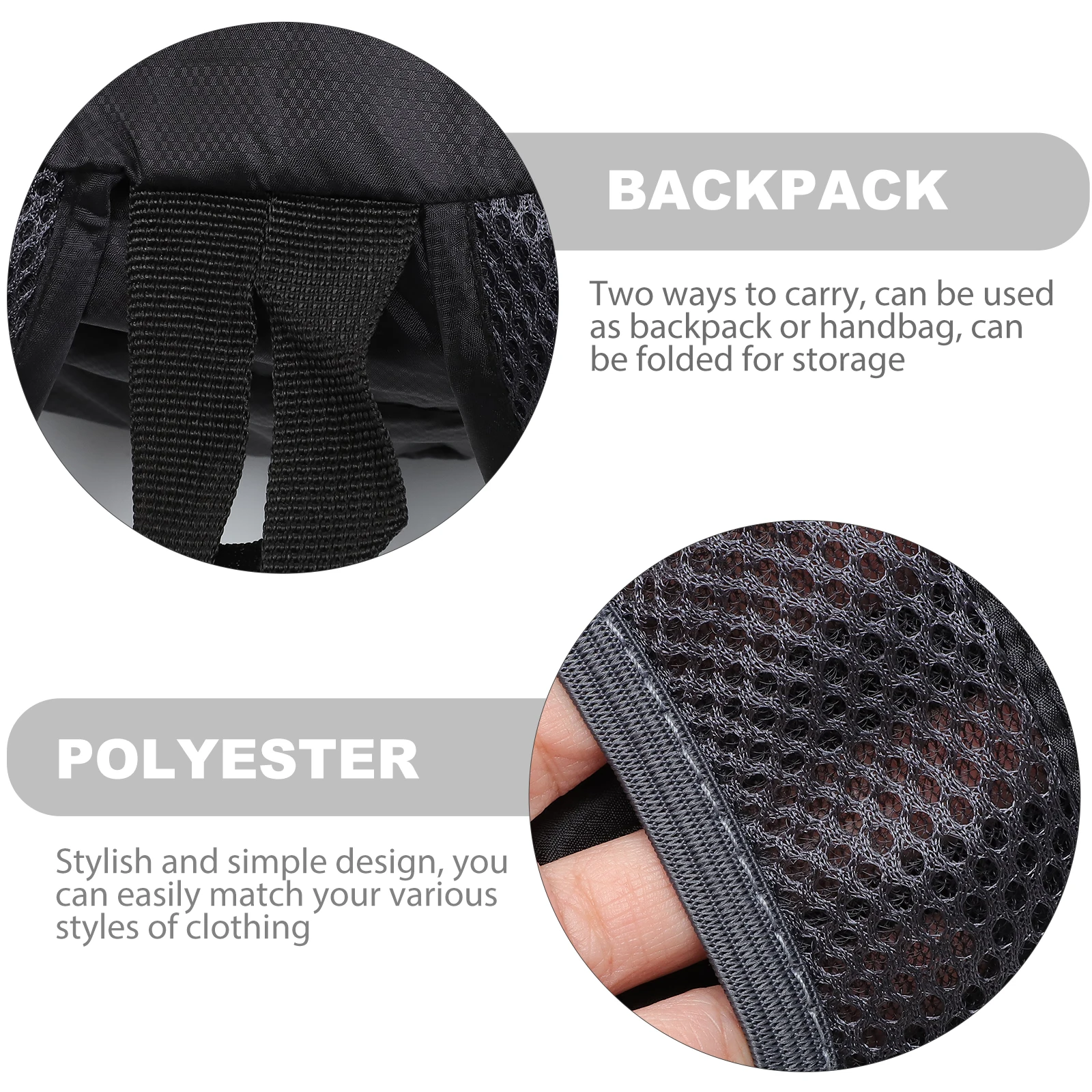 

Waterproof Backpack Large Capacity Polyester Travel Airplane Outdoor Hiking Fitness School Office Shopping Daily Life Portable