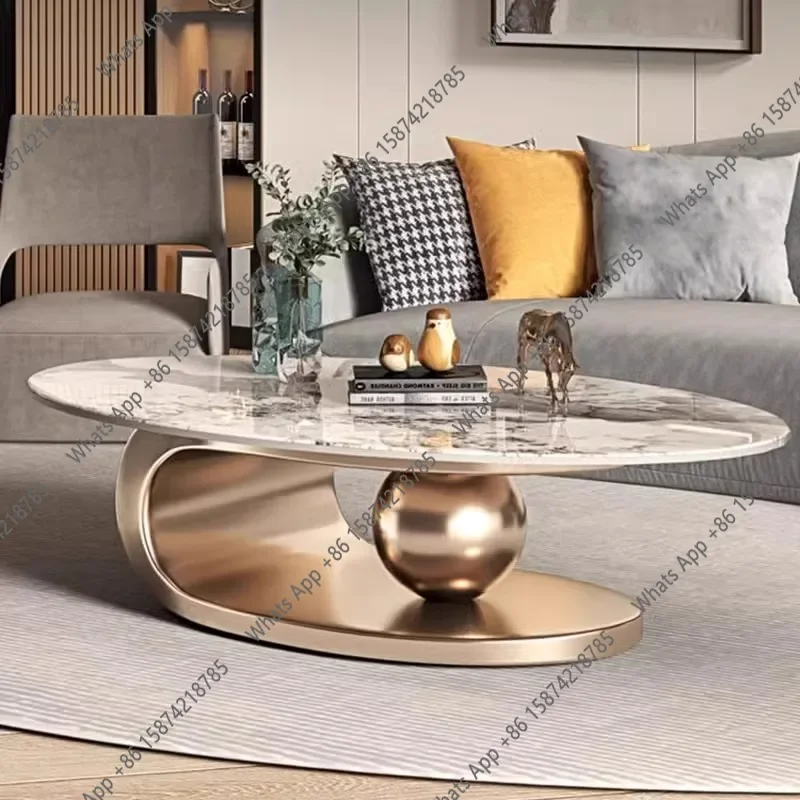 Mesas de Café Modernas para Sala de Estar X Hh Nordic, Design Minimalista, Mesa de Centro Oval, Móveis Modernos para Casa