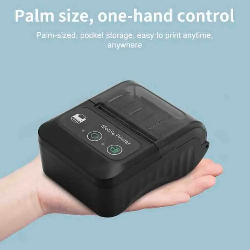 

58mm Portable Mini Wireless Bluetooth Thermal Receipt Printer for Small Business Handy Mobile Printer with Rechargeable Battery