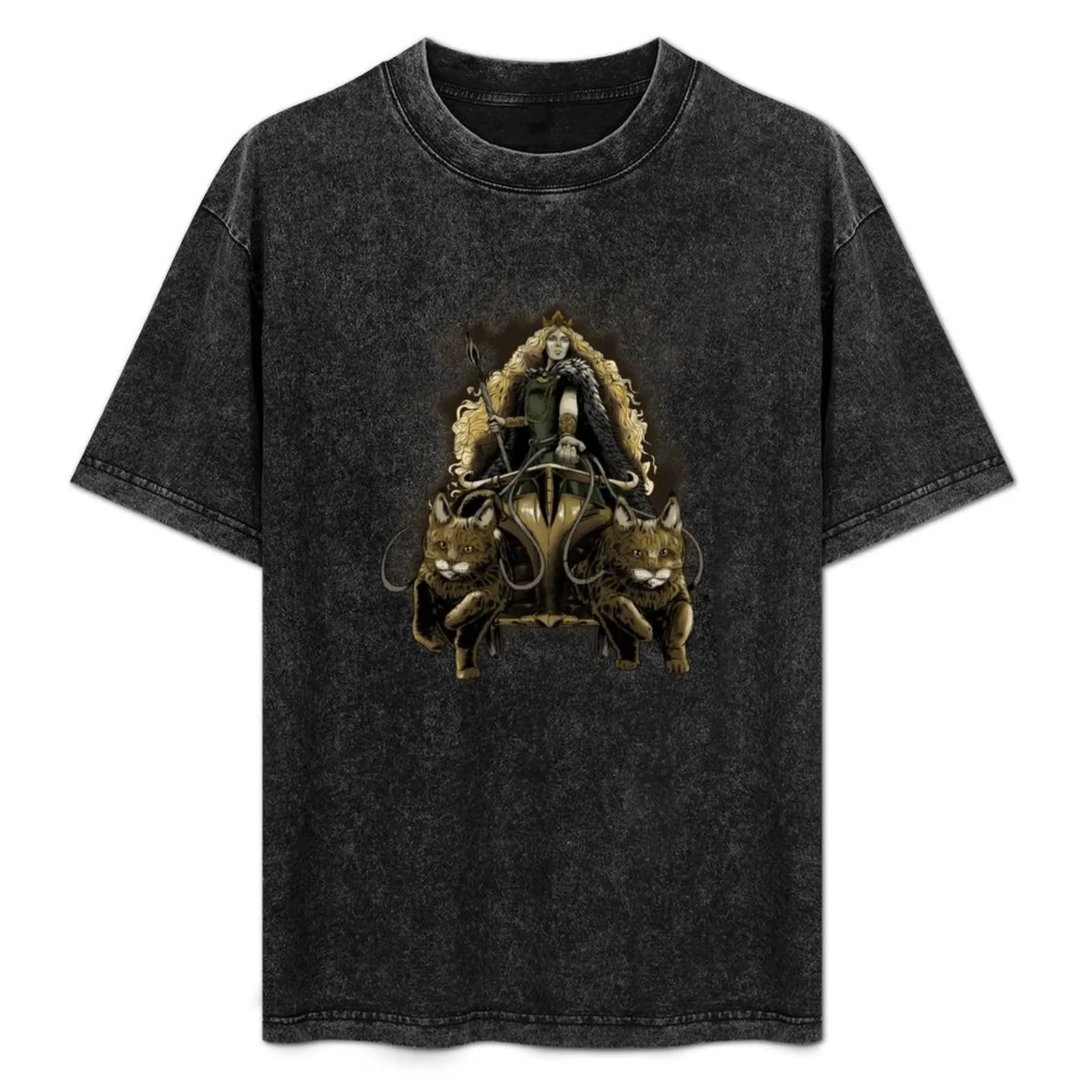 

Freya - Medieval Viking Mythology - Norse Paganism T-Shirt Plus Size Lightweight Top
