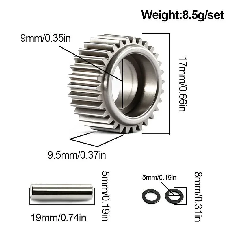 30T Metal Gearbox Gear #3696 For 1/10 TRXS Bandit Rad 2 Rustler Slash 2WD Stampede EP Nitro Street SRT RC Monster Truck Parts