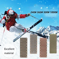 4 Pcs/Set Backing Whetstone Block, Professional Ski Edge Sharpener with 240/360/500/1000 Grit, Ski Maintenance Tool Kit