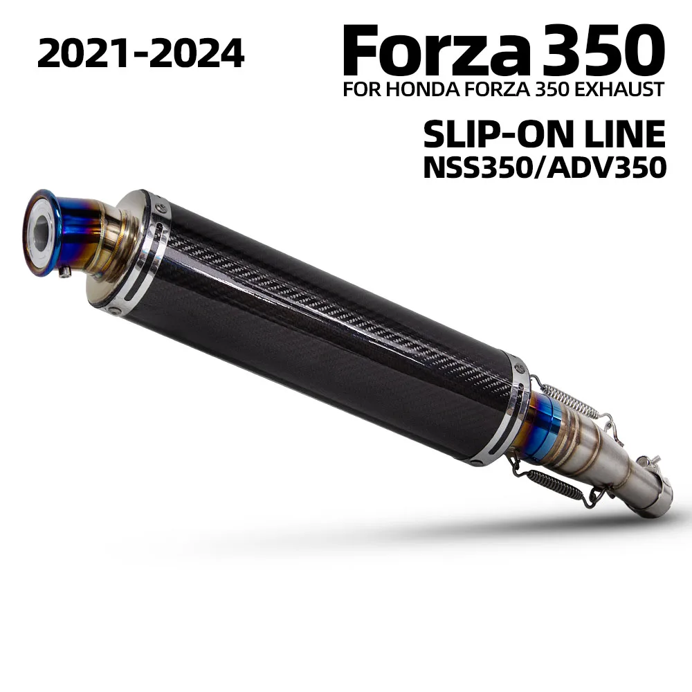 

For Honda Scooter ADV350 Forza350 NSS350 2021-2024 Motorcycle Slip on Line Exhaust Modify Mid Pipe GP-89 Muffler with DB Killer
