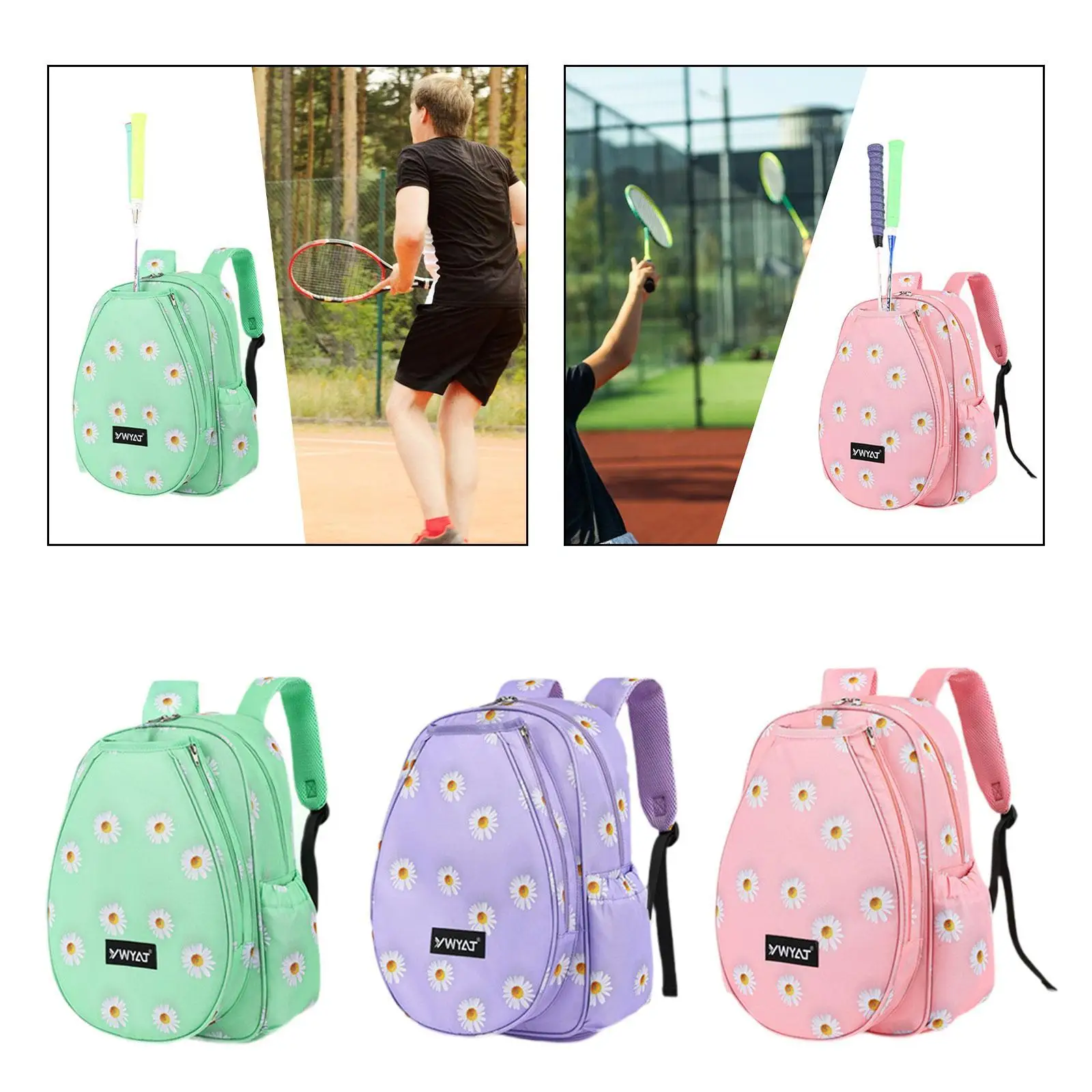 Tennis Backpack Tennis Bag with Shoe Compartment Multipurpose Racquet Carrying Bag for Sports Tennis Racket Pickleball Paddles