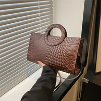 Bolsos de mano de piel sintética con patrón de cocodrilo para mujer, bolso cuadrado verde, bolsas de mensajero de hombro de marca a la moda, bolsos de mano para mujer