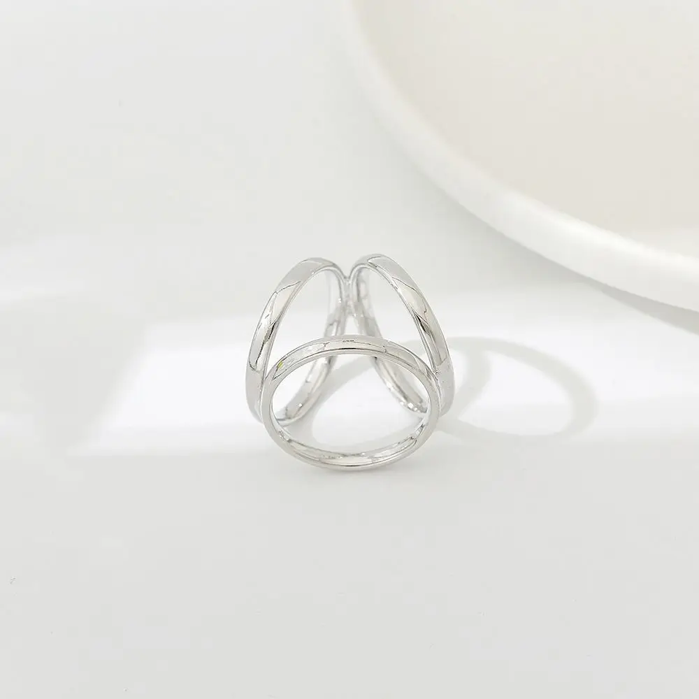 Alloy Three-Ring Scarves Buckle Fashion Multifunctional Round Korean Style Brooch Scarf Ring Clothing Accessories