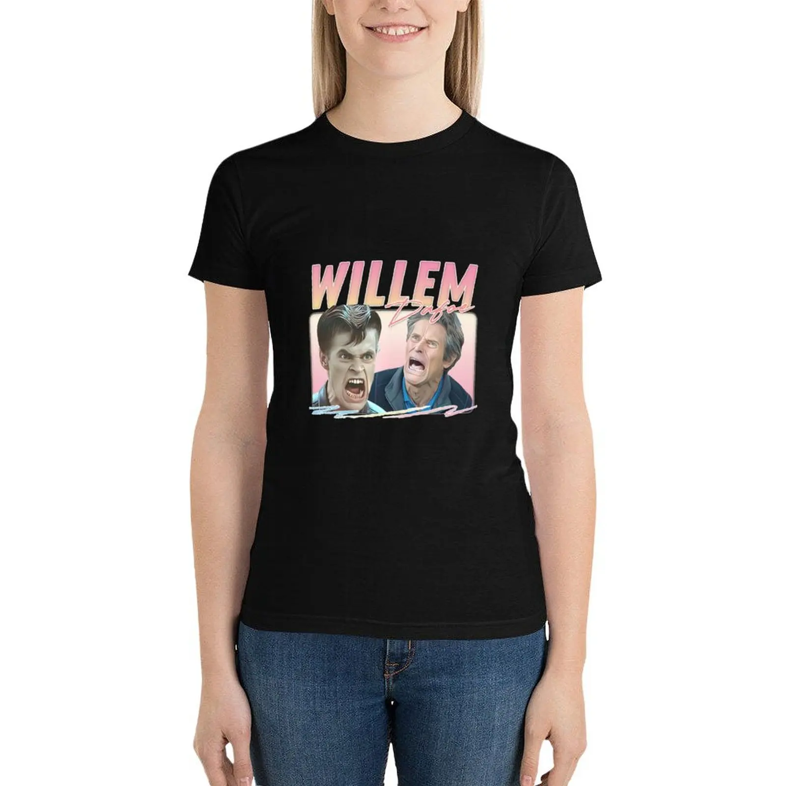 

Willem Dafoe T-Shirt vintage clothes kawaii clothes Short sleeve tee t shirts for Womens