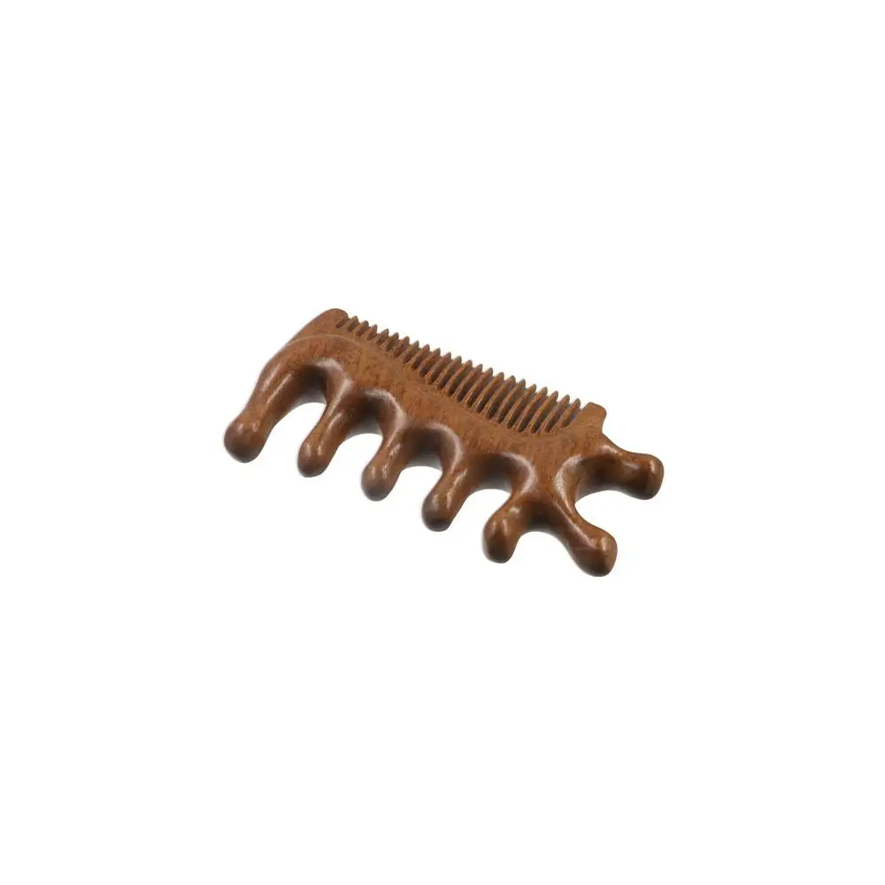 

3 In1 Massage Comb Scalp Massager Blood Circulation Green Wood Sandalwood Comb Multifunctional Handleless Anti-static Comb