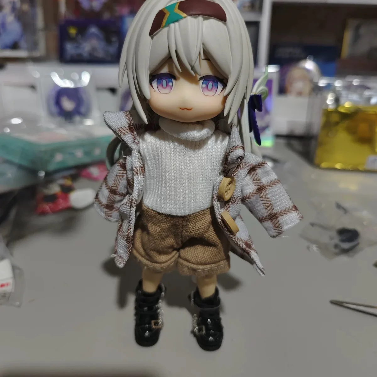 Honkai: Star Rail Firefly OB11 Gsc BJD Peluca de concha de pelo desmontable hecha a mano accesorios de juego figura de Anime juguete para niños Gif