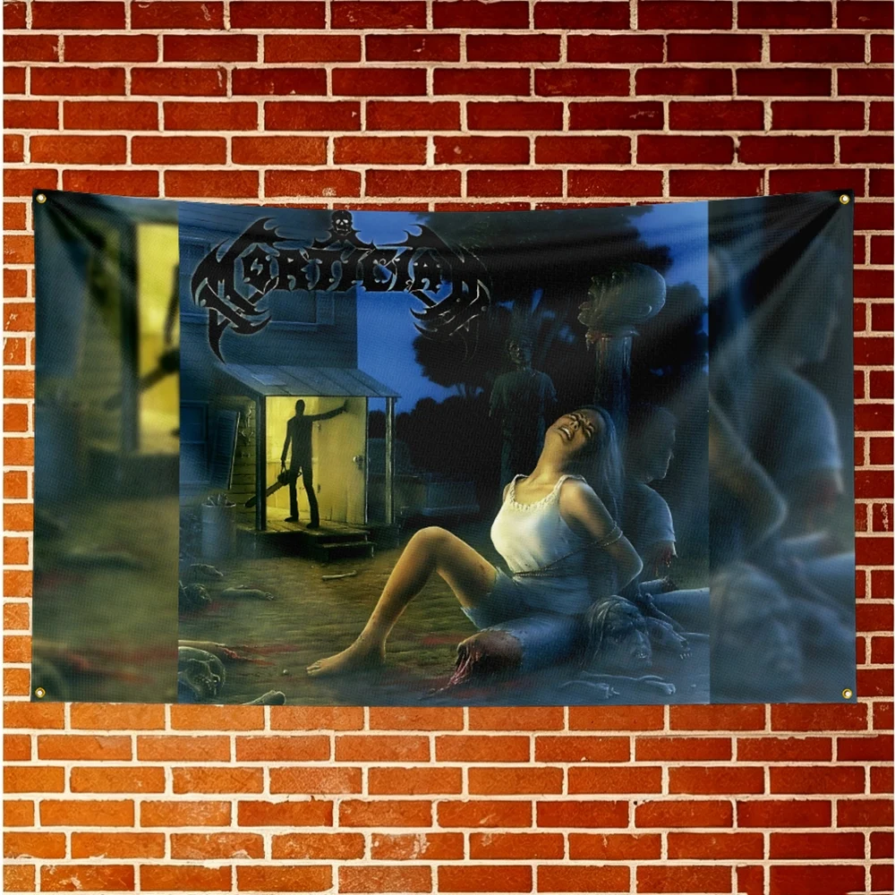 Mortician Music Flag Banner For Fan Cave Watch Party Tailgate Gathering Indoor Outdoor Backyard Home Festival Ornament Supply