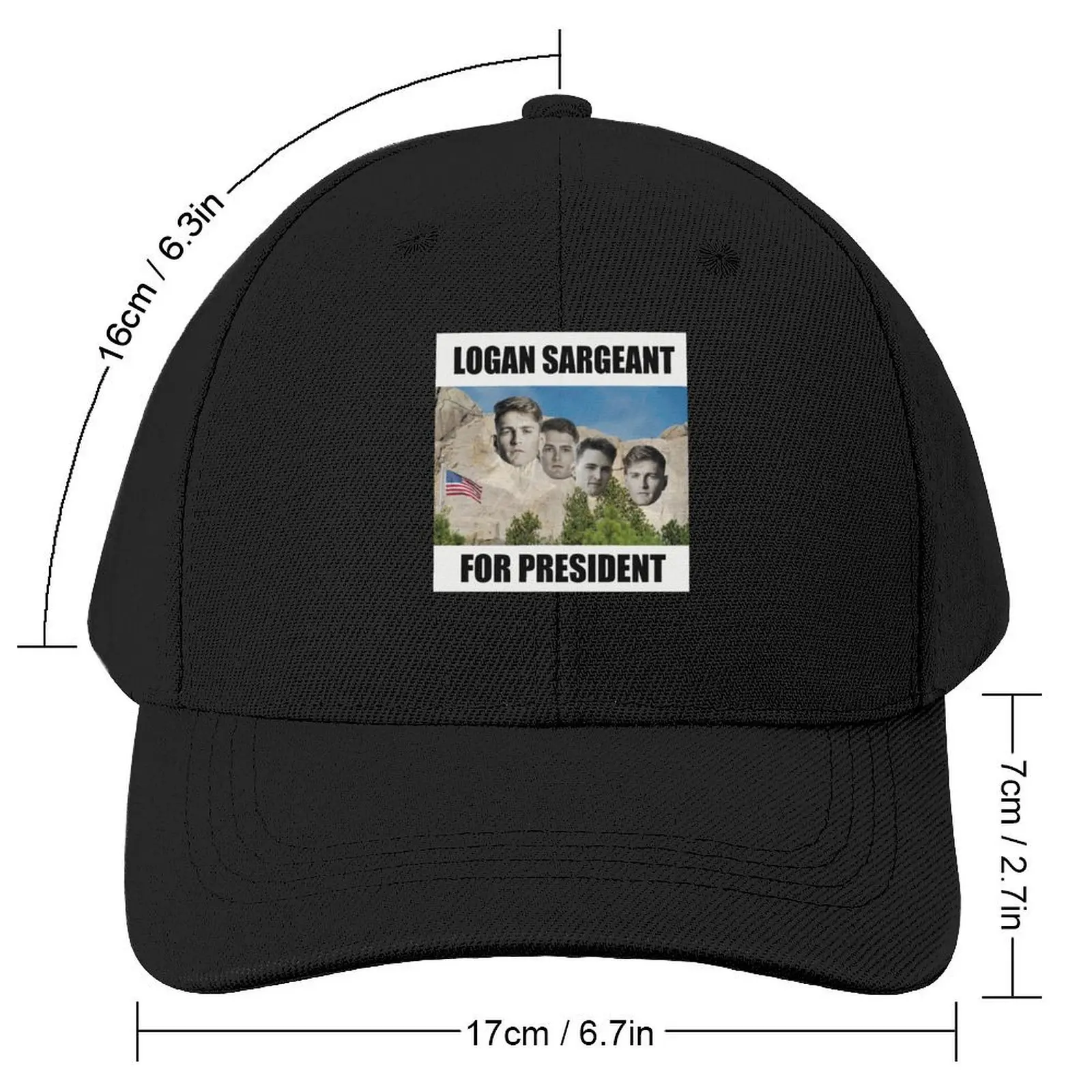 F1 Driver Logan Sargeant for President - On Mount Rushmore Baseball Cap Mountaineering Sports Cap Mens Hats Women's