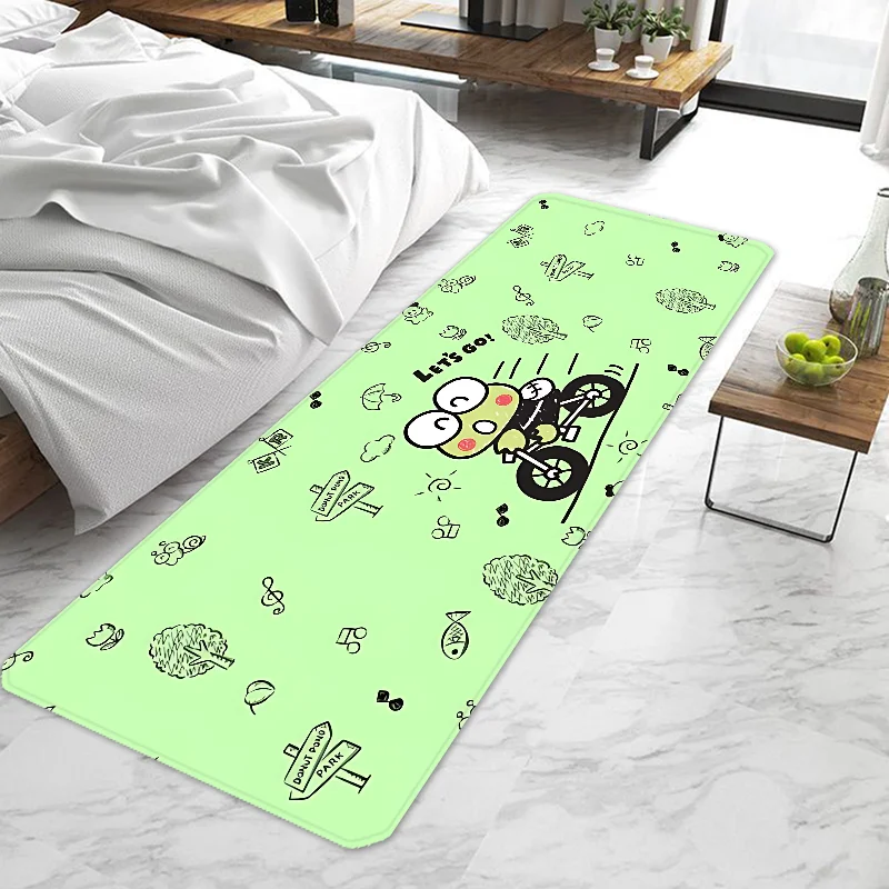 Cute Kero Kero Keroppi Door Entrance Doormat Non-slip Washable Kitchen Carpet Living Room Hallway Rugs Door Mats Bathroom Bath