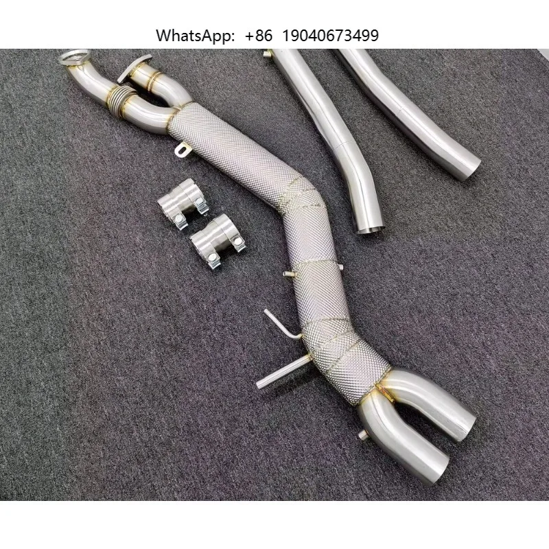 Performance Exhaust Middle Pipe Stainless Steel Heat Shield Fit cxl