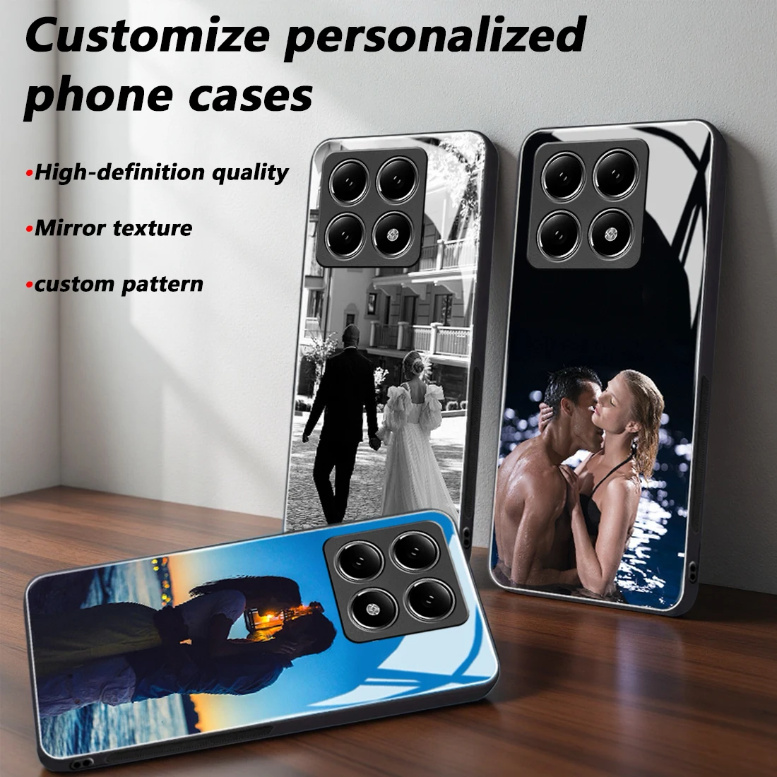 Benutzerdefinierte Fotospiegel-Glas-phone case for Xiaomi 14/14Pro/14 Ultra/14T/14T Pro