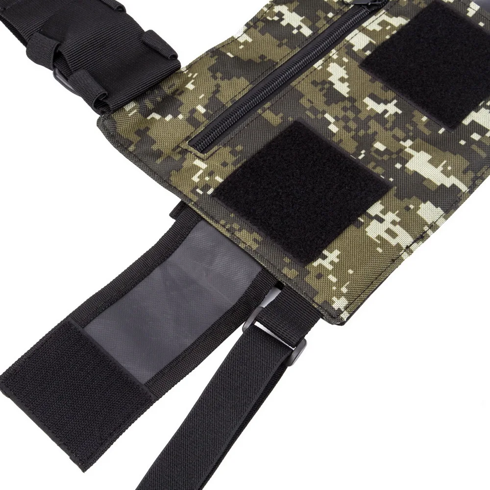 Yinitone BG-01 Digitale Camouflage Universele Radio Borst Harness Bag Pocket Pack Holster Voor Twee Manier Radio