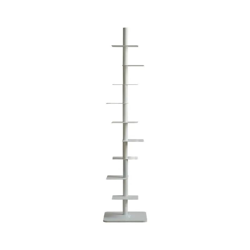 

Creative ins simple rotating floor bookshelf living room wrought iron multi-layer white storage rack
