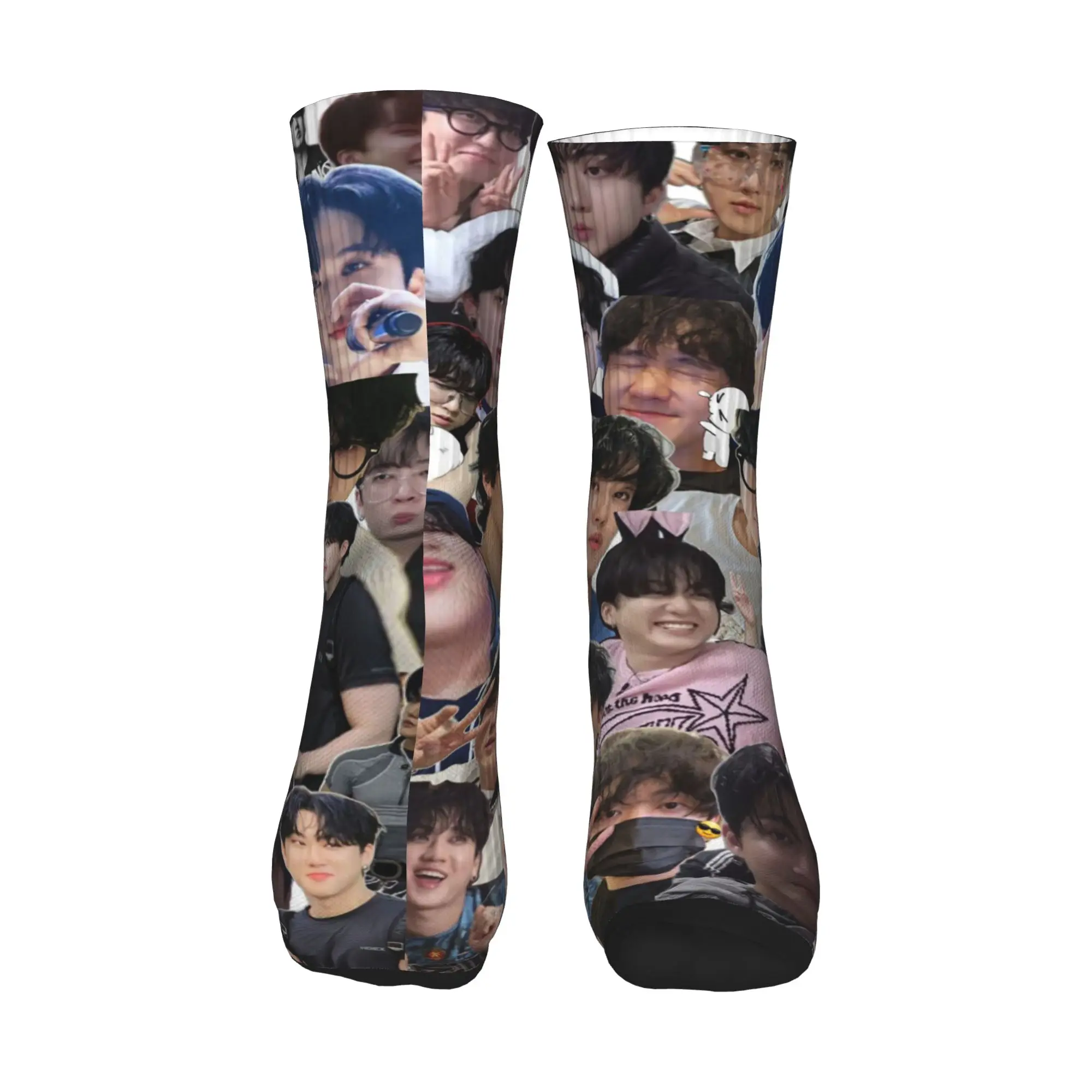 All Seasons New Seo Changbin Sport Middle Tube Socks Sweat Absorbing Crew Socks Casual Stockings for Men Women