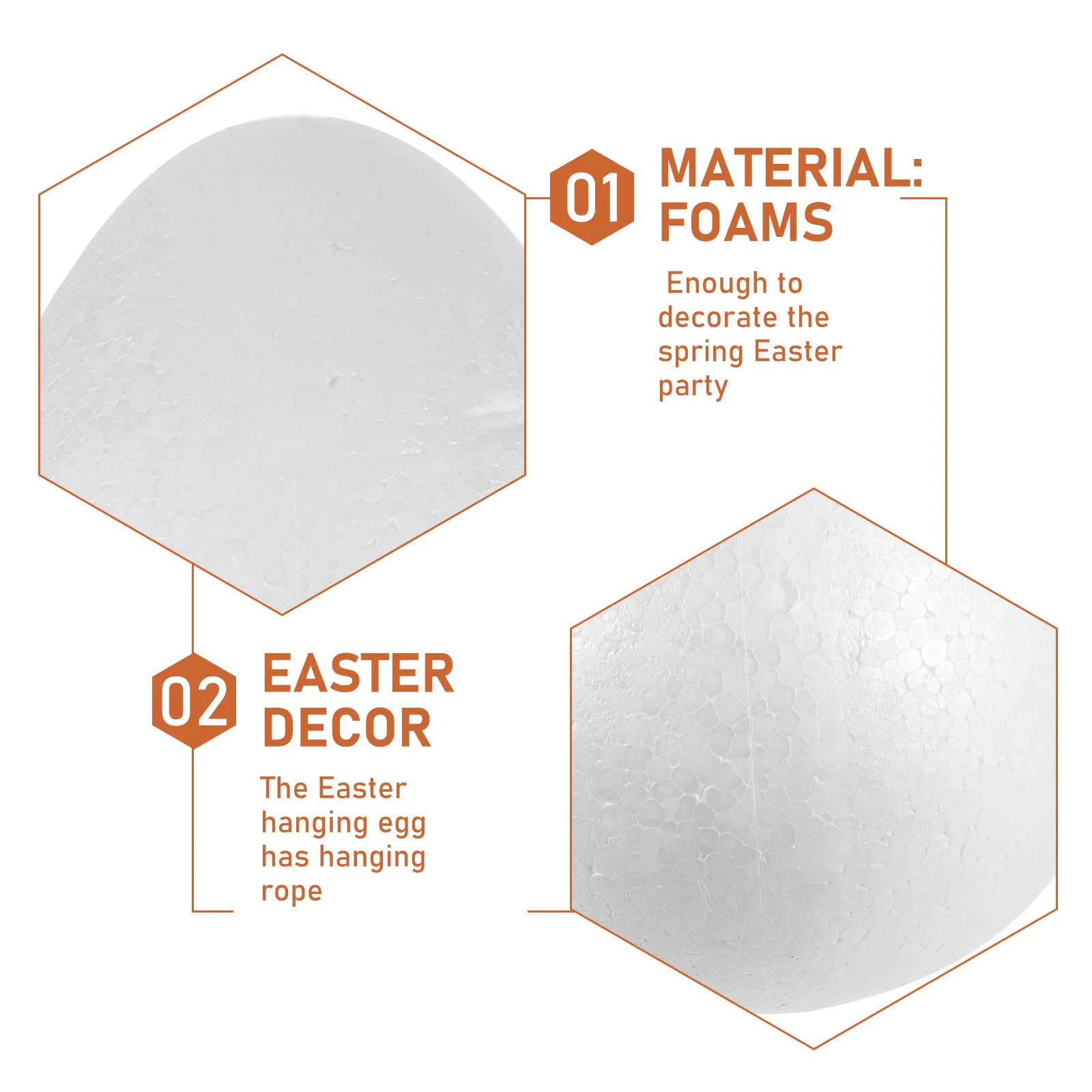 

2 шт. пенопластовые яйца для росписи, белые, из полистирола, для поделок и декораций на Пасху, праздничные принадлежности