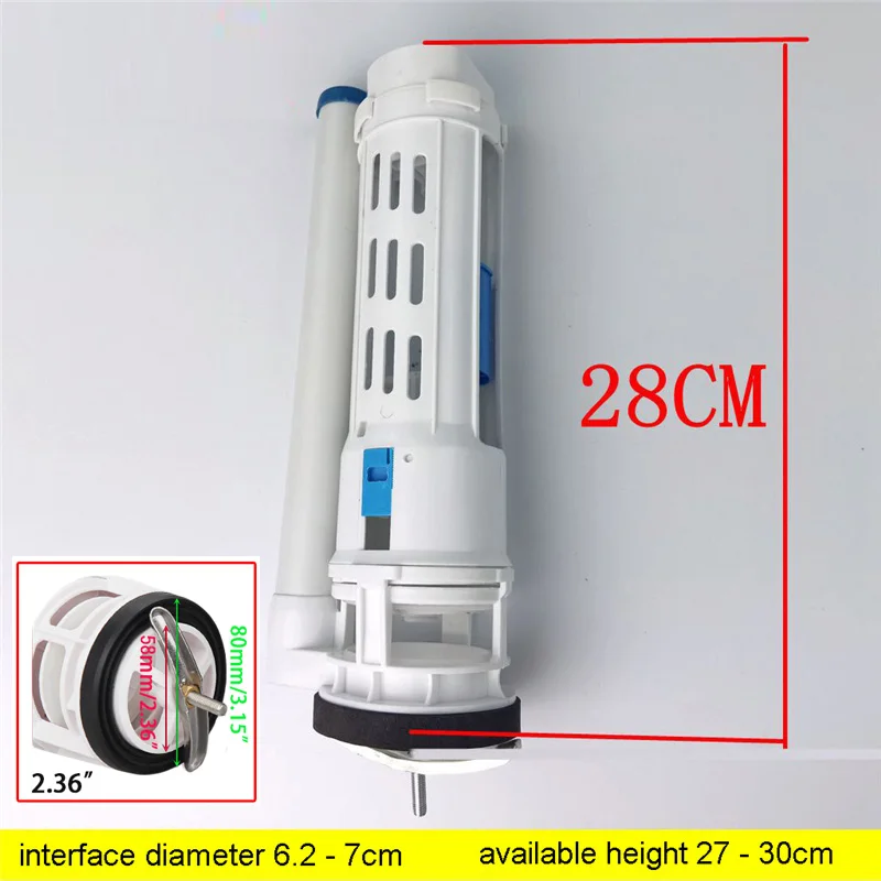 Bath Valve and Discharge Fitting Side Intake Valve Inlet Adjustable Flush Hunting Water WC Kits Toilet Cistern Accessories